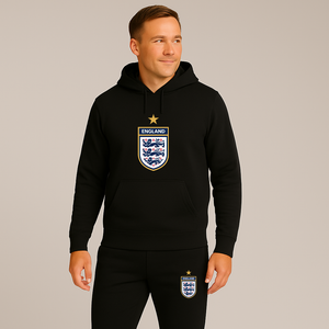 Men's England National Soccer Team Logo Hoodie Joggers Set