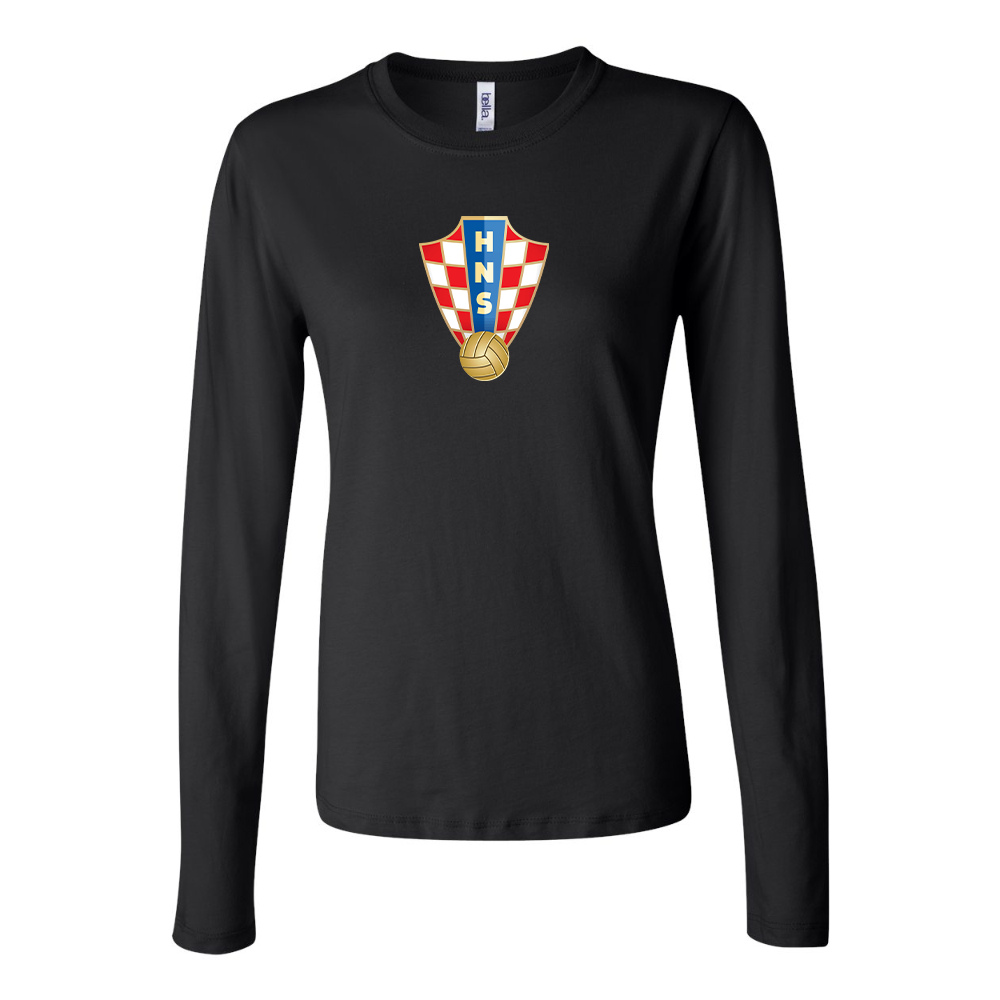 Women's Croatia National Soccer Team Long Sleeve T-Shirt