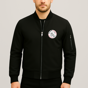 Men's Amsterdamsche FC Ajax Lightweight Bomber Jacket Windbreaker Softshell Varsity Jacket Coat