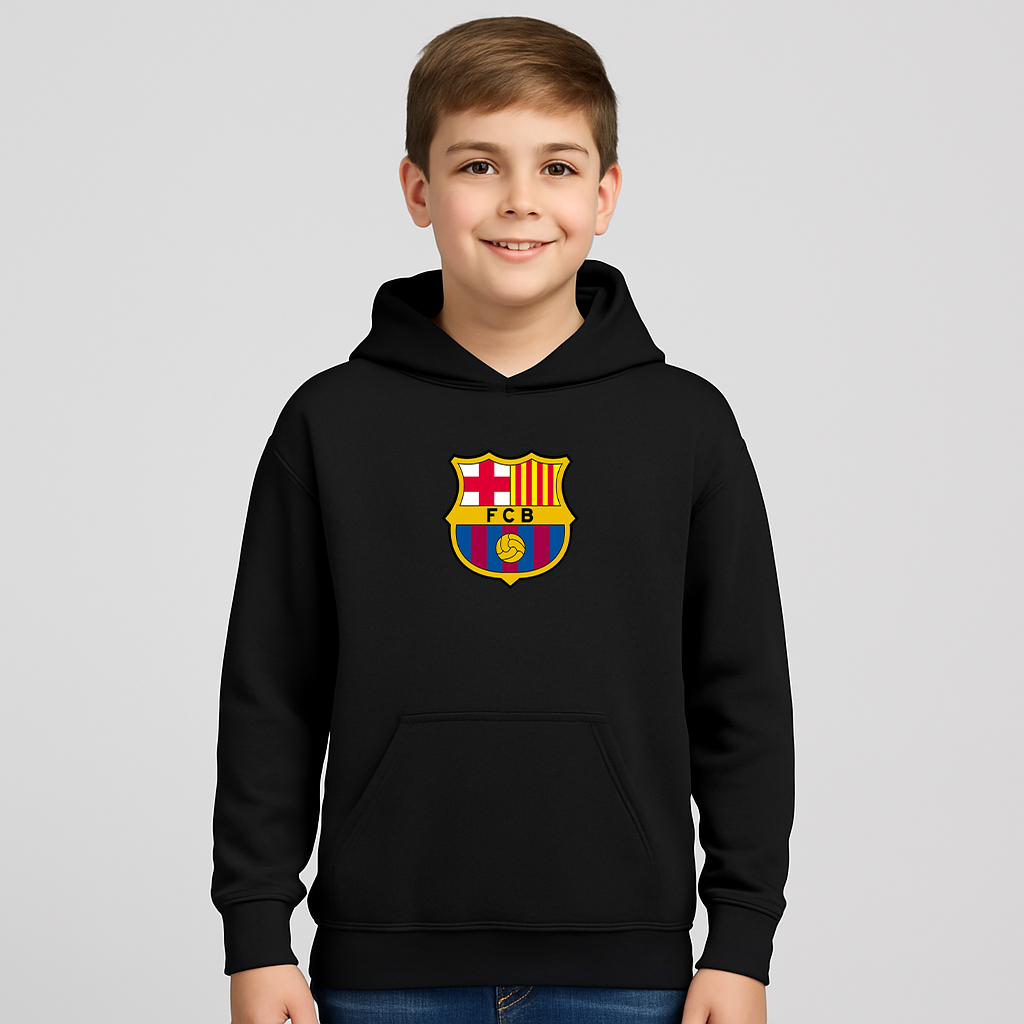 Youth Kids F.C. Barcelona Soccer Pullover Hoodie