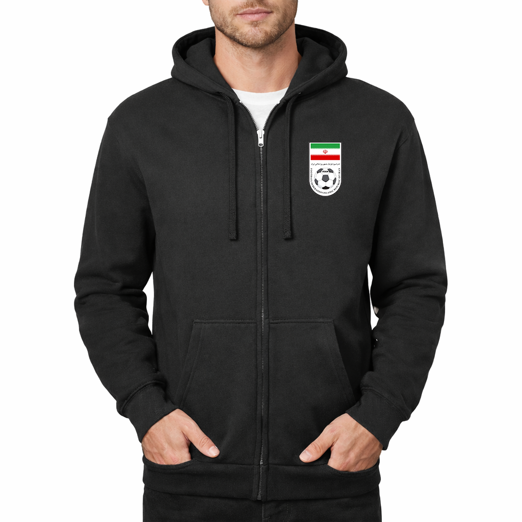 Men's Iran National Soccer Team Zipper Hoodie