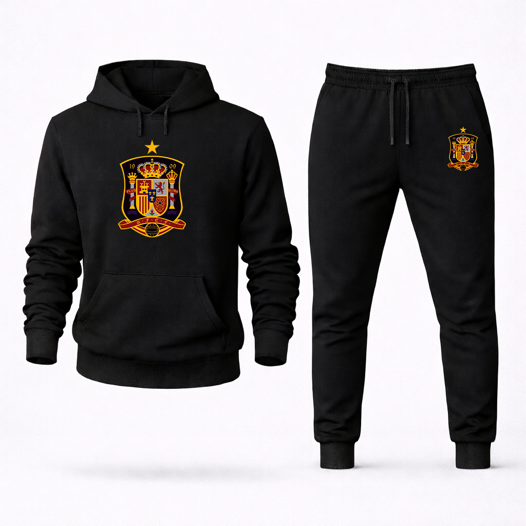 Men's Spain National Soccer Team Hoodie Joggers Set