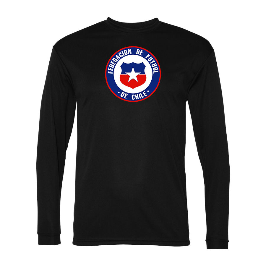 Men’s Chile National Soccer Team Performance Long Sleeve T-Shirt