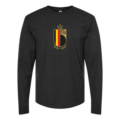 Men's Belgium National Soccer Team Cotton Long Sleeve T-Shirt