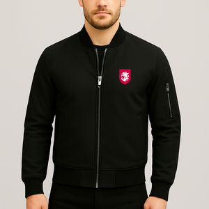 Men's Georgia National Soccer Team Lightweight Bomber Jacket Windbreaker Softshell Varsity Jacket Coat