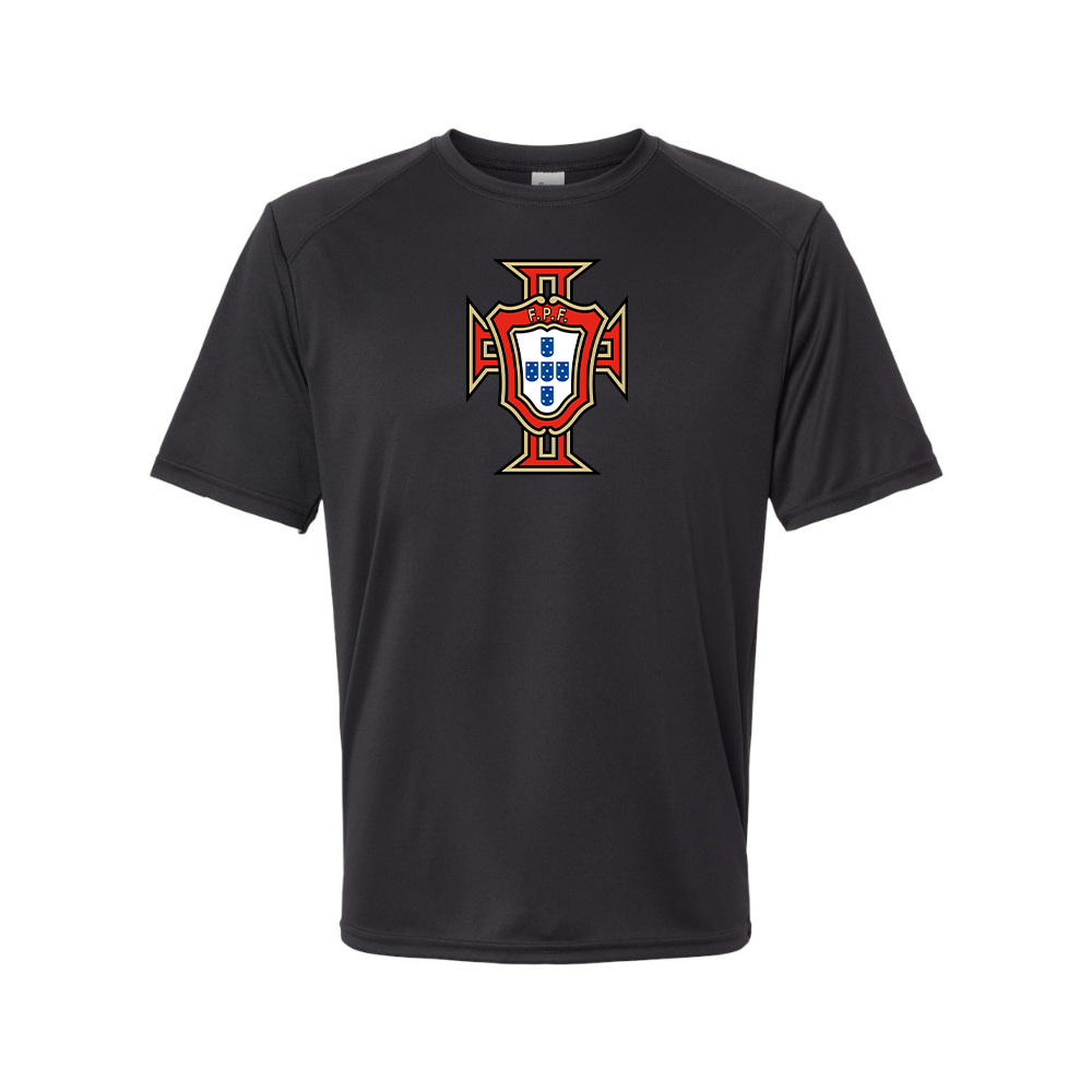 Youth Kids Portugal National Soccer Team Performance T-Shirt