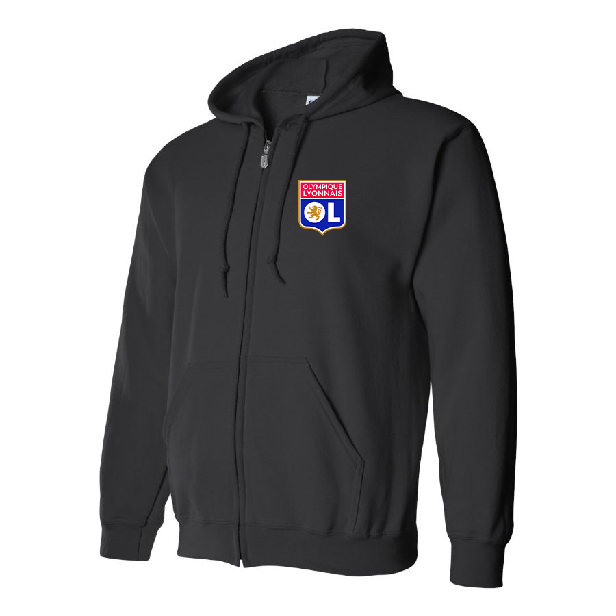 Men's Olympique Lyonnais FC Zipper Hoodie