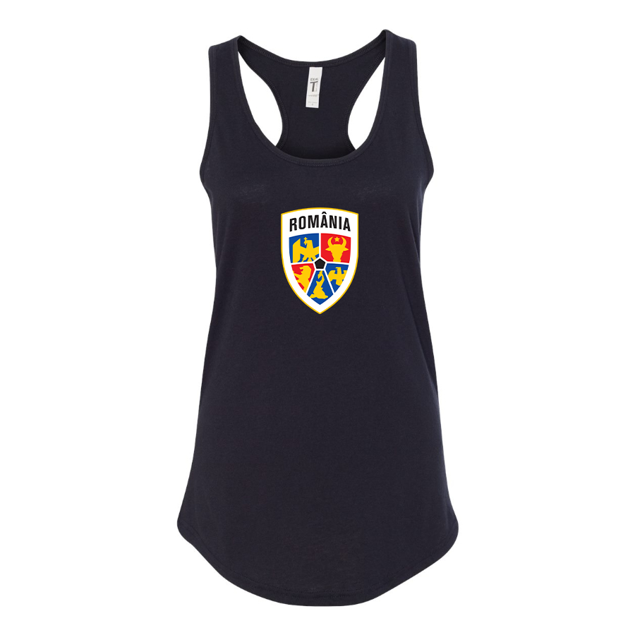 Women's Romania National Soccer Team Racerback Tank Top