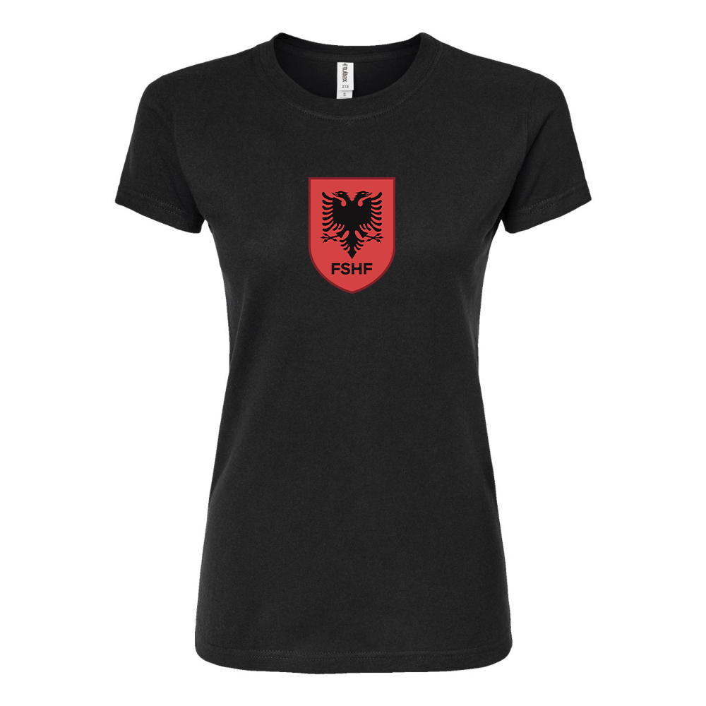 Women's Albania National Soccer Team Round Neck T-Shirt