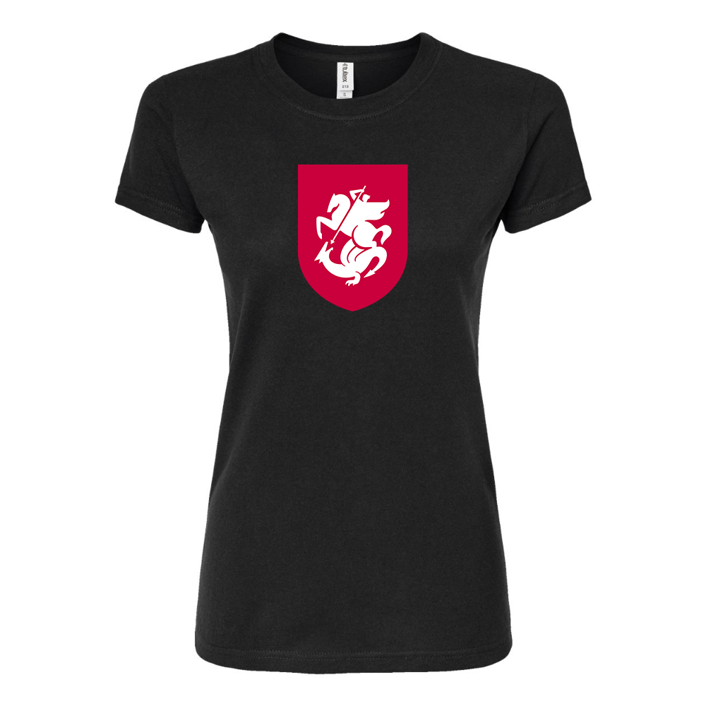 Women's Georgia National Soccer Team Round Neck T-Shirt