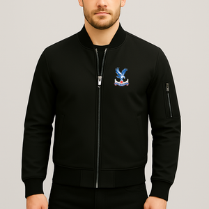 Men's Crystal Palace F.C Lightweight Bomber Jacket Windbreaker Softshell Varsity Jacket Coat