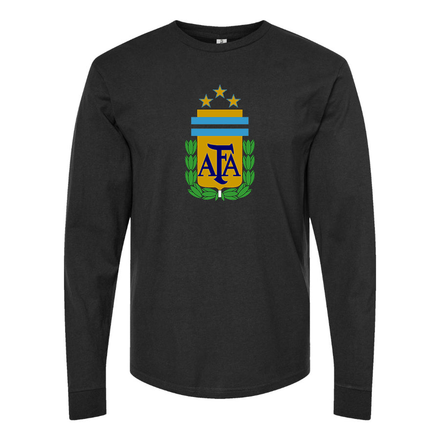 Youth Kids Argentina National Soccer Team Long Sleeve T-Shirt