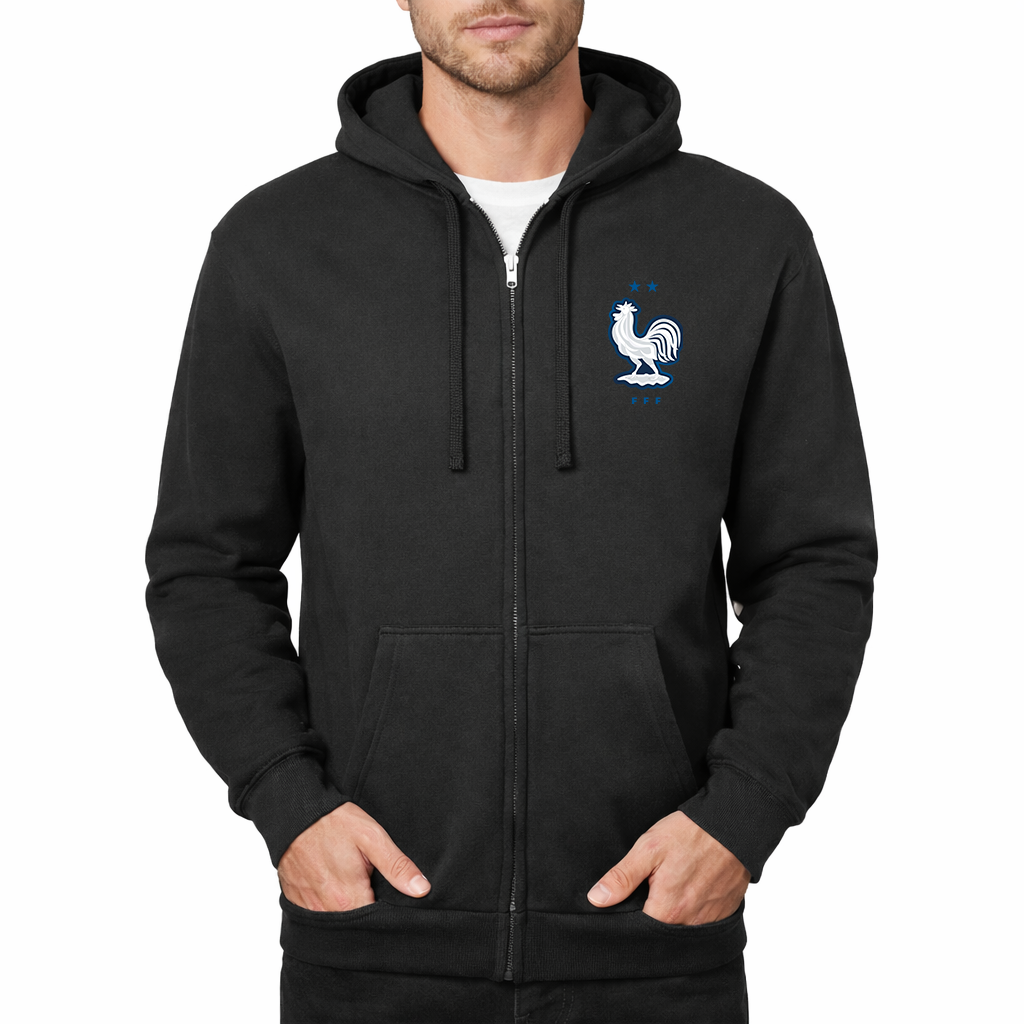 Men's France National Soccer Team Zipper Hoodie