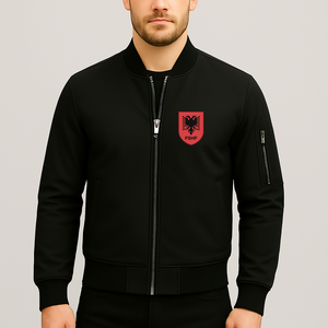 Men's Albania National Soccer Team Lightweight Bomber Jacket Windbreaker Softshell Varsity Jacket Coat
