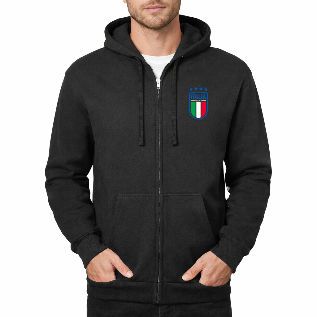 Men's Italy National Soccer Zipper Hoodie