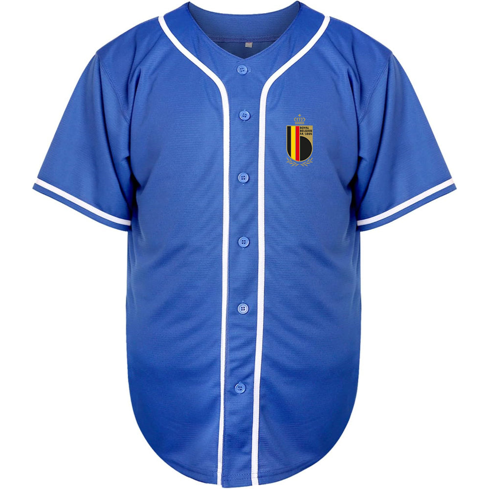 Men's Belgium National Soccer Team Baseball Jersey