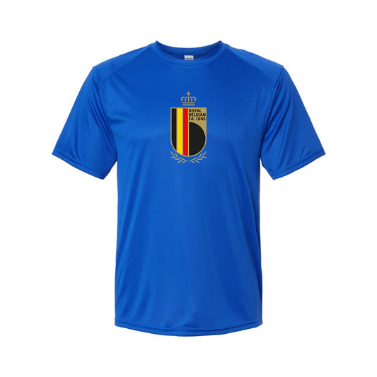 Youth Kids Belgium National Soccer Team Performance T-Shirt