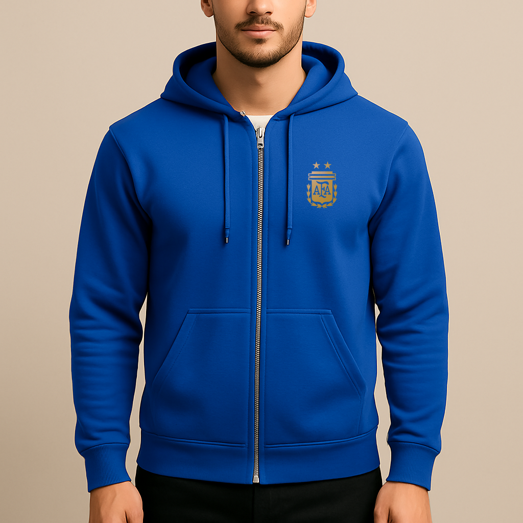 Men's Argentina Soccer Zipper Hoodie