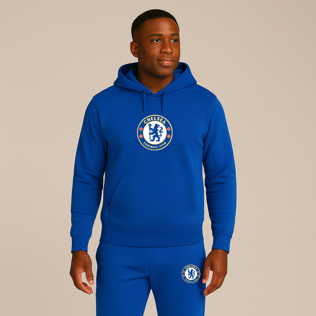 Men's Chelsea Soccer Logo Hoodie Joggers Set