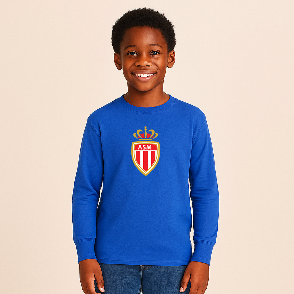 Youth Kids AS Monaco FC Long Sleeve T-Shirt