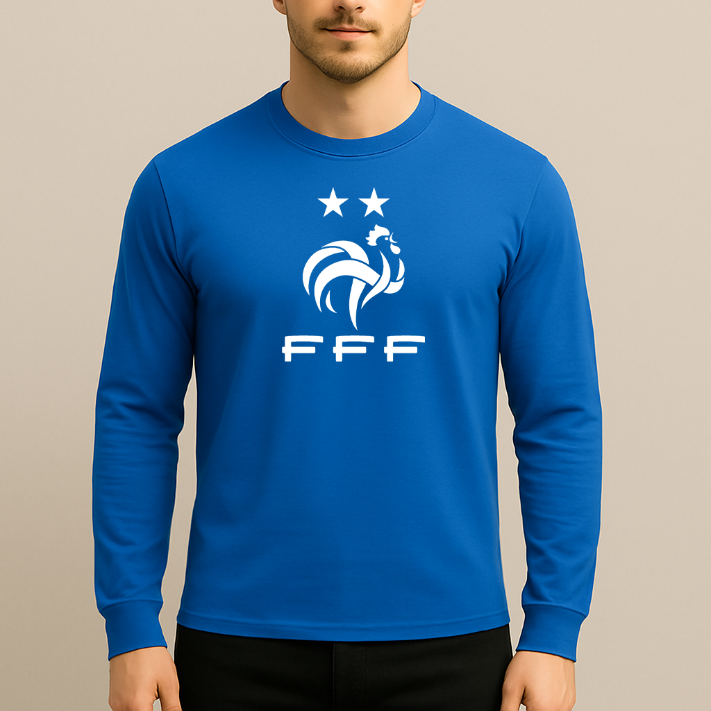 Men's France Soccer Long Sleeve T-Shirt