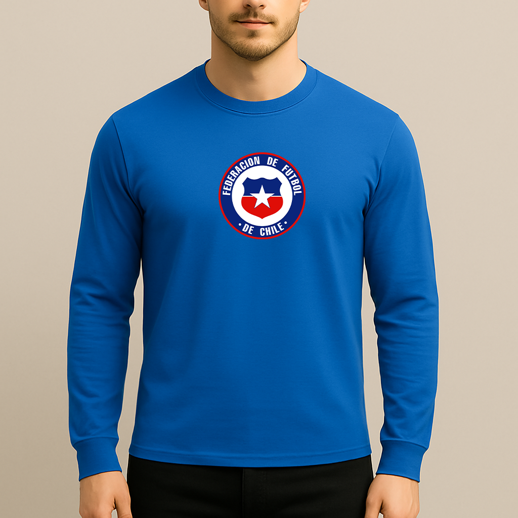 Men's Chile National Soccer Team  Long Sleeve T-Shirt