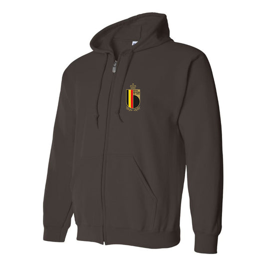 Men's Belgium National Soccer Team Zipper Hoodie