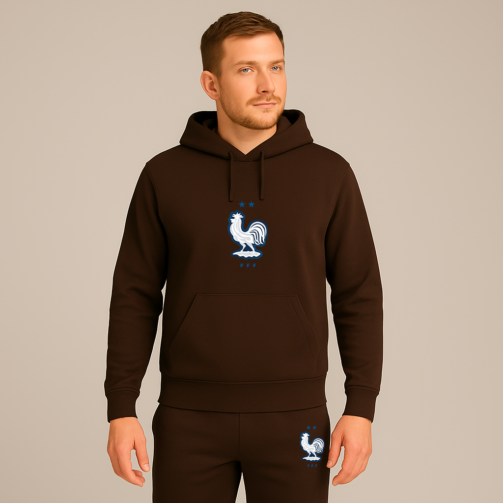 Men's France National Soccer Team  Logo Hoodie Joggers Set