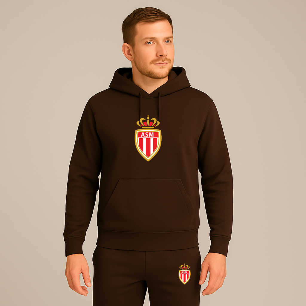 Men's AS Monaco FC Hoodie Joggers Set