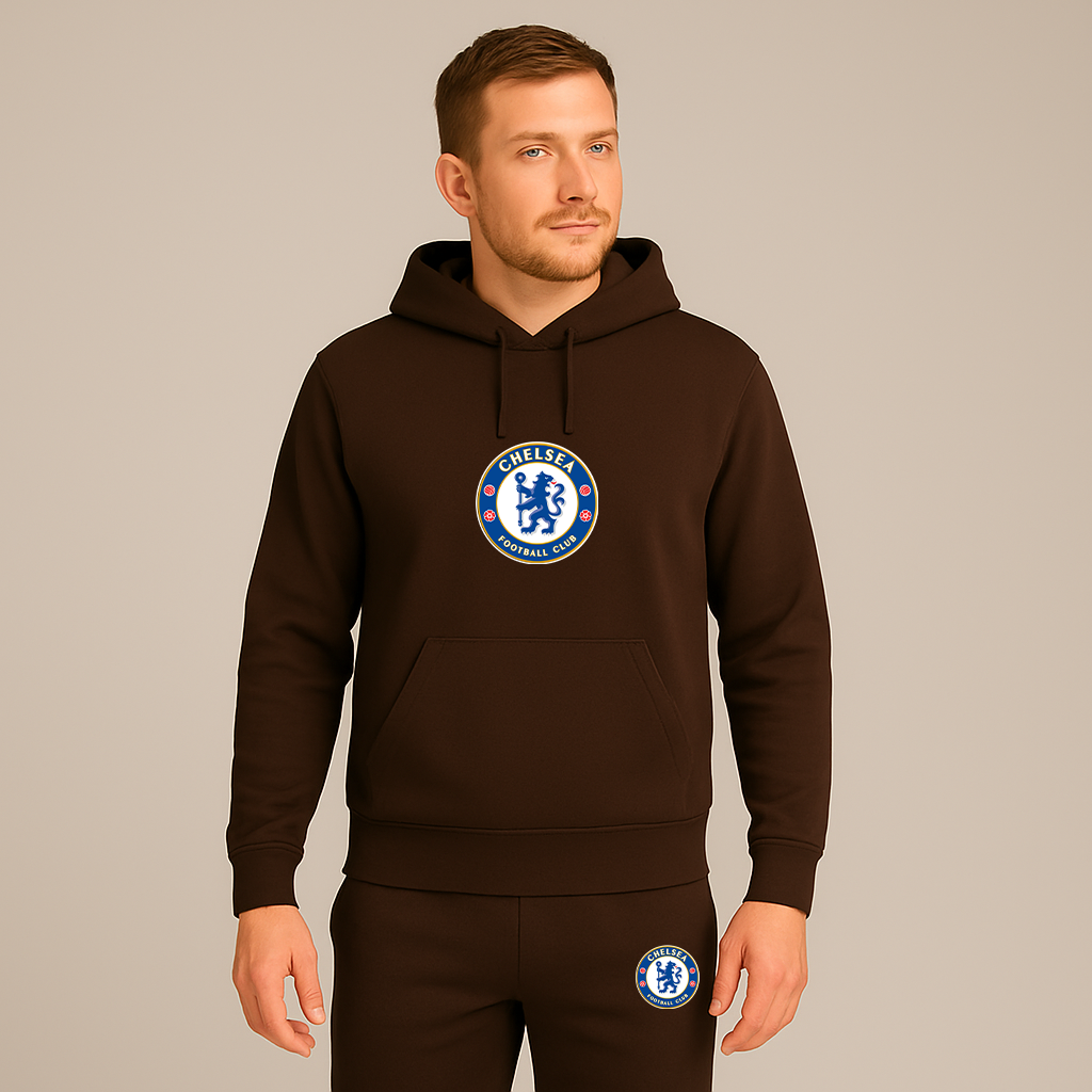 Men's Chelsea Soccer Logo Hoodie Joggers Set