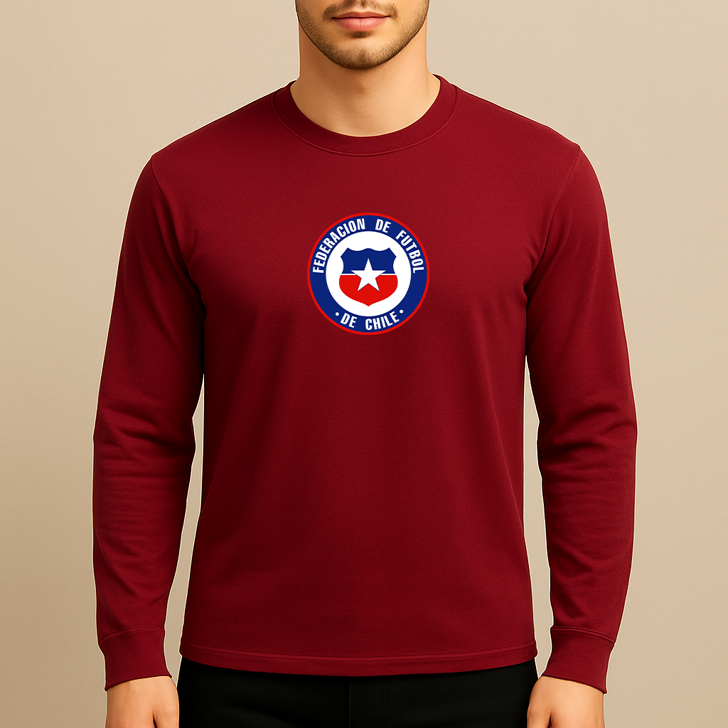 Men's Chile National Soccer Team  Long Sleeve T-Shirt