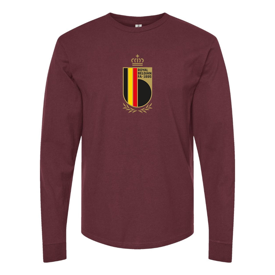 Men's Belgium National Soccer Team Long Sleeve T-Shirt