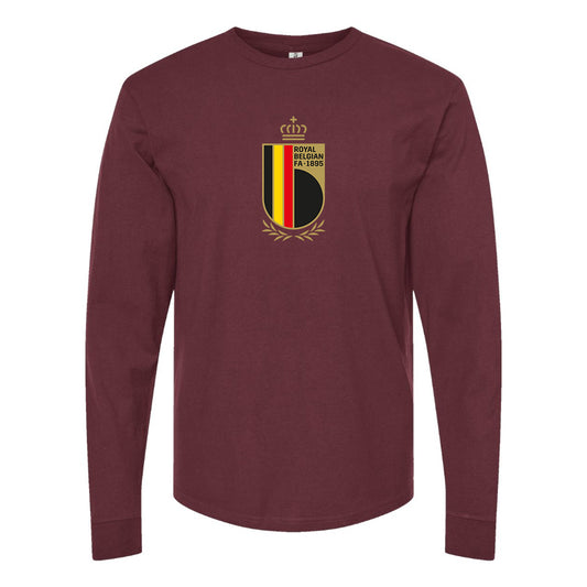 Men's Belgium National Soccer Team Long Sleeve T-Shirt