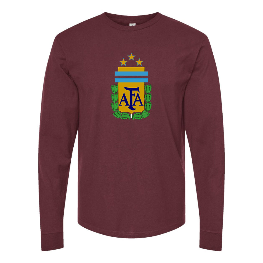 Men's Argentina National Soccer Team Long Sleeve T-Shirt