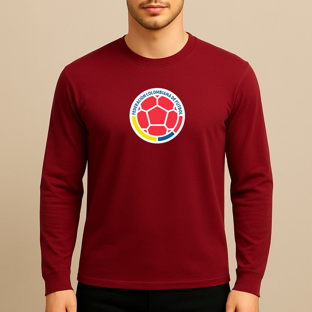 Men's Colombia National Soccer Team Long Sleeve T-Shirt