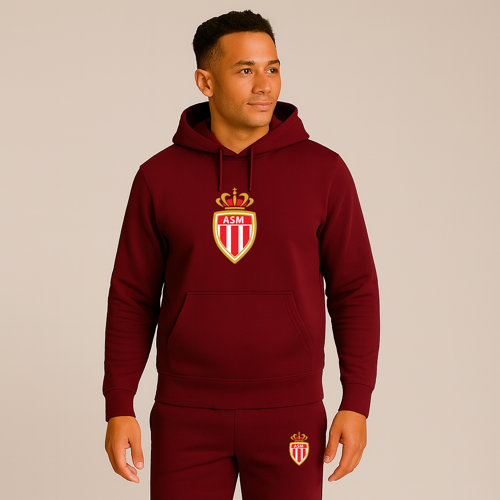 Men's AS Monaco FC Hoodie Joggers Set