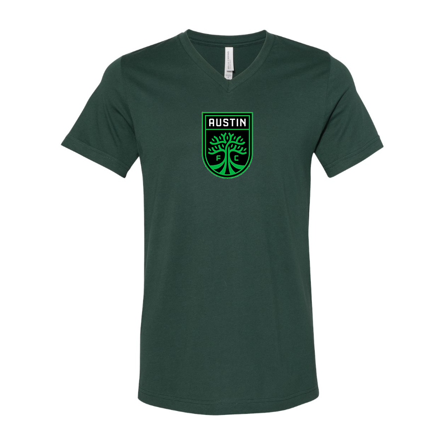 Men’s Austin FC - BELLA + CANVAS - Jersey V-Neck Tee - 3005