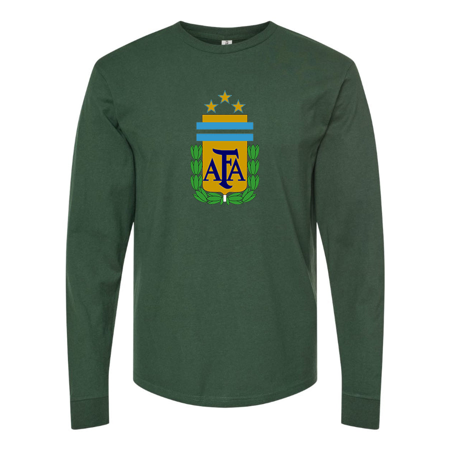 Men's Argentina National Soccer Team Long Sleeve T-Shirt