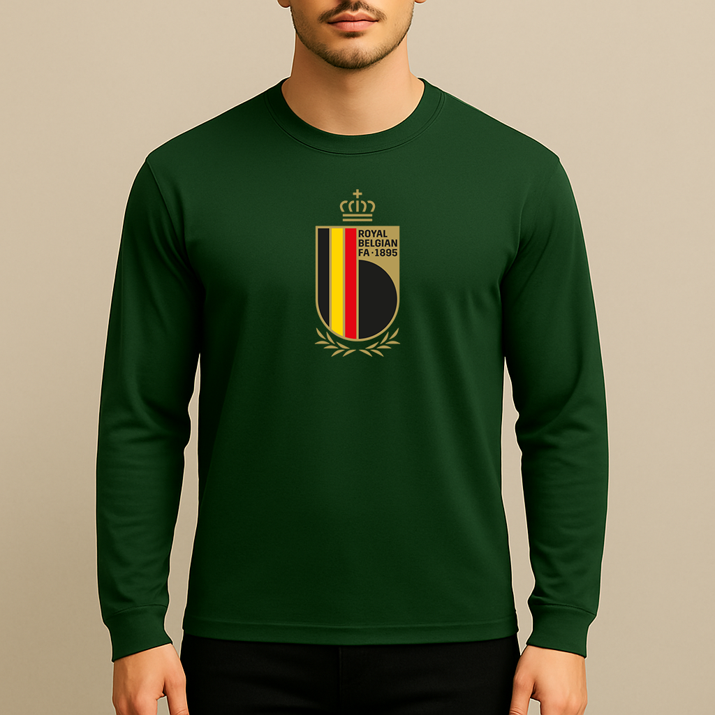 Men's Belgium National Soccer Team Long Sleeve T-Shirt