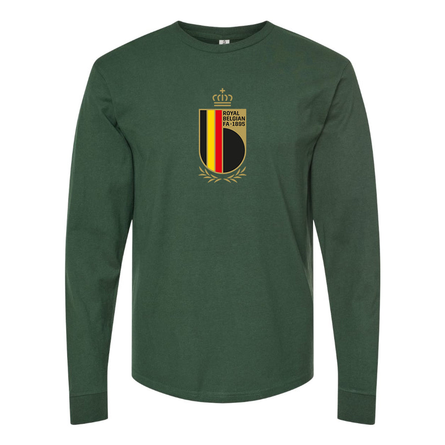 Men's Belgium National Soccer Team Long Sleeve T-Shirt