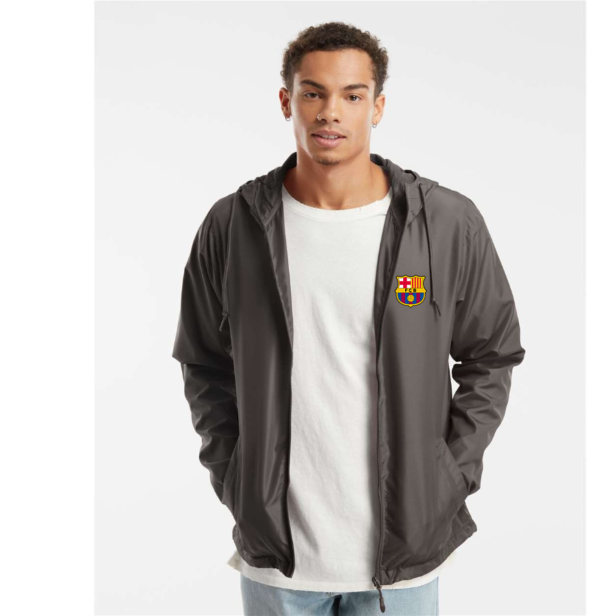 Men’s  F.C. Barcelona Soccer - Independent Trading Co. - Lightweight Windbreaker Full-Zip Jacket - EXP54LWZ