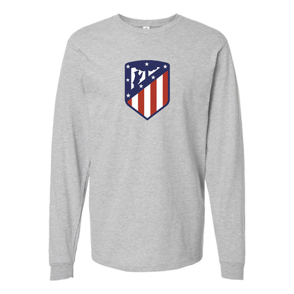 Men's Atletico Madrid FC Cotton Long Sleeve T-Shirt