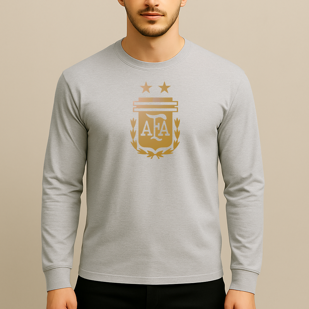 Men's Argentina Soccer Long Sleeve T-Shirt