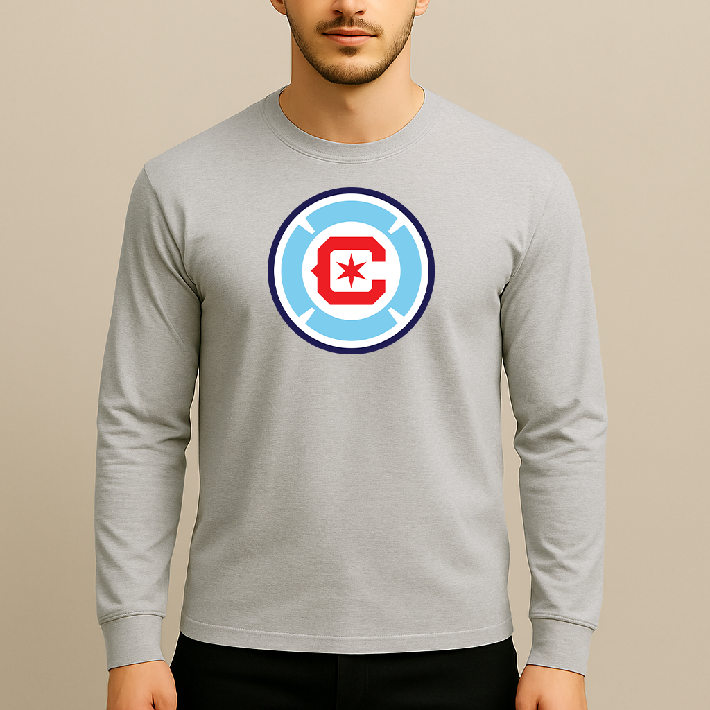 Men's Chicago Fire Soccer Long Sleeve T-Shirt