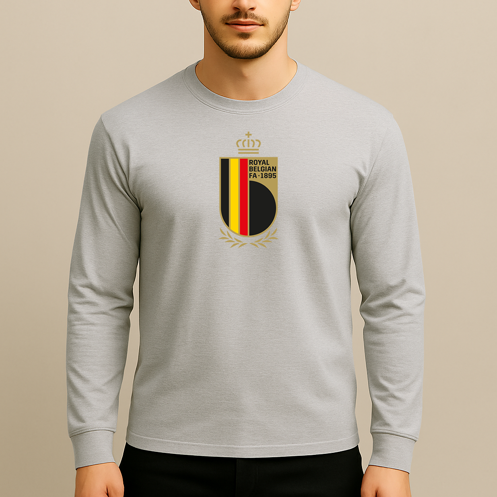 Men's Belgium National Soccer Team Long Sleeve T-Shirt