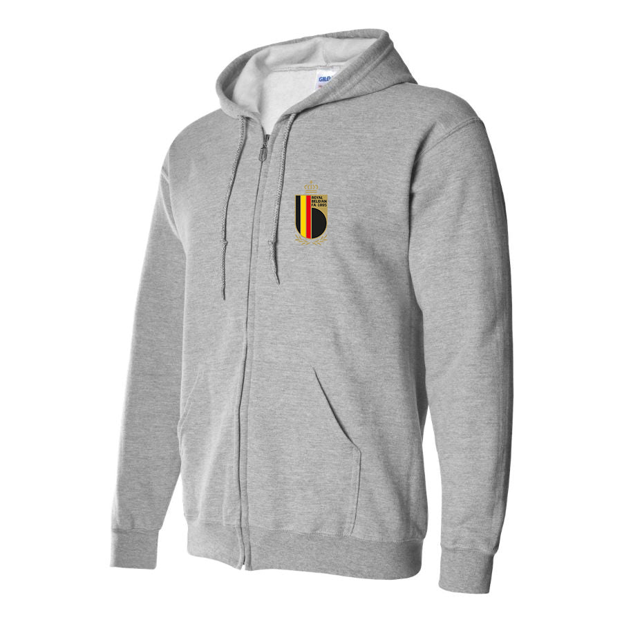 Men's Belgium National Soccer Team Zipper Hoodie