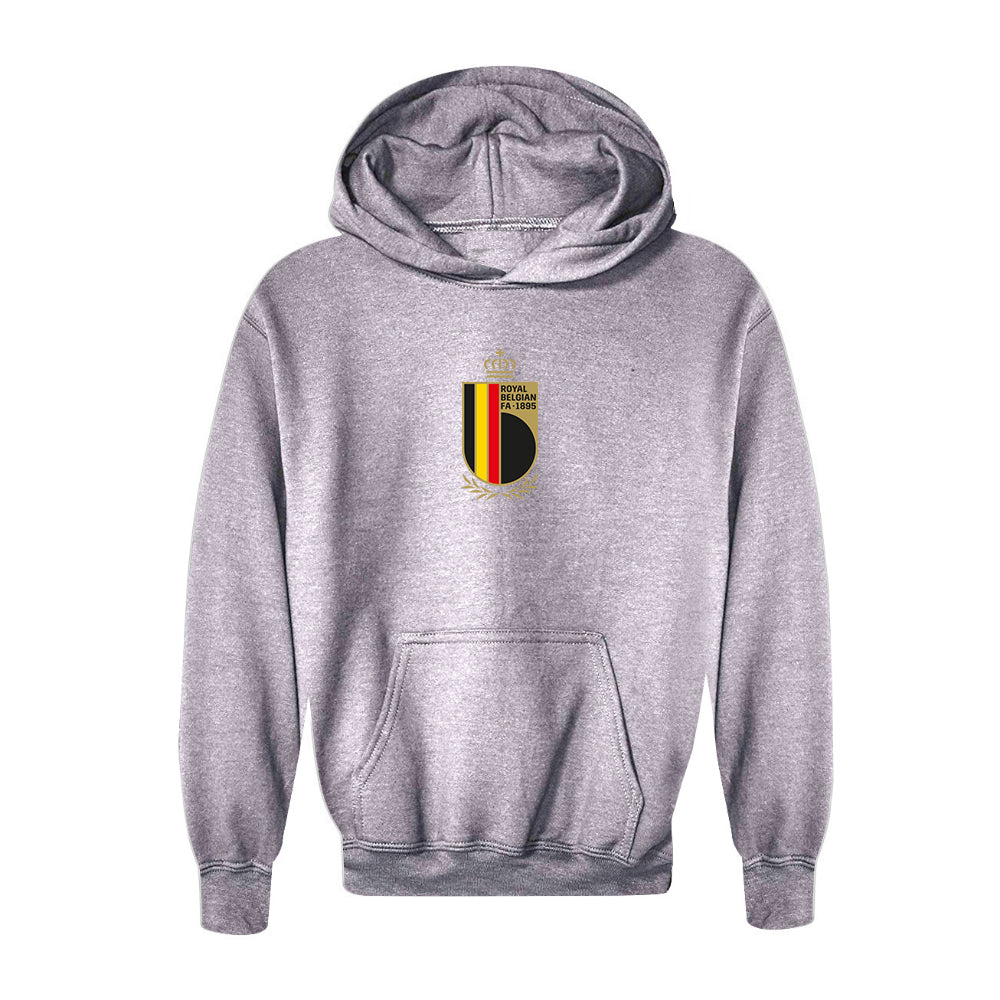 Youth Kids Belgium National Soccer Team Pullover Hoodie