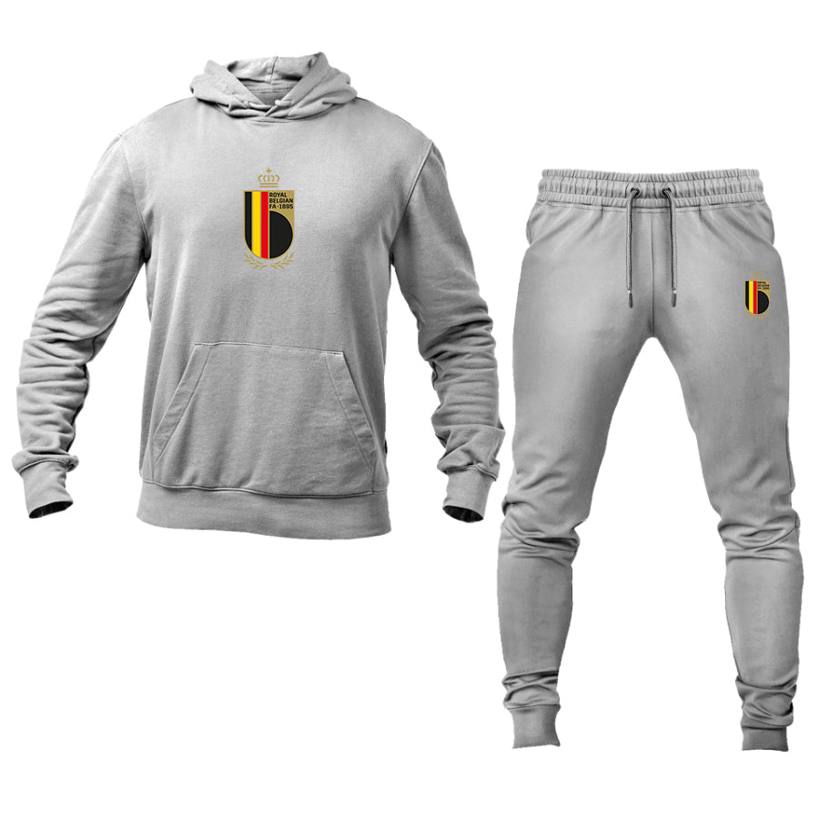 Men's Belgium National Soccer Team Logo Hoodie Joggers Set