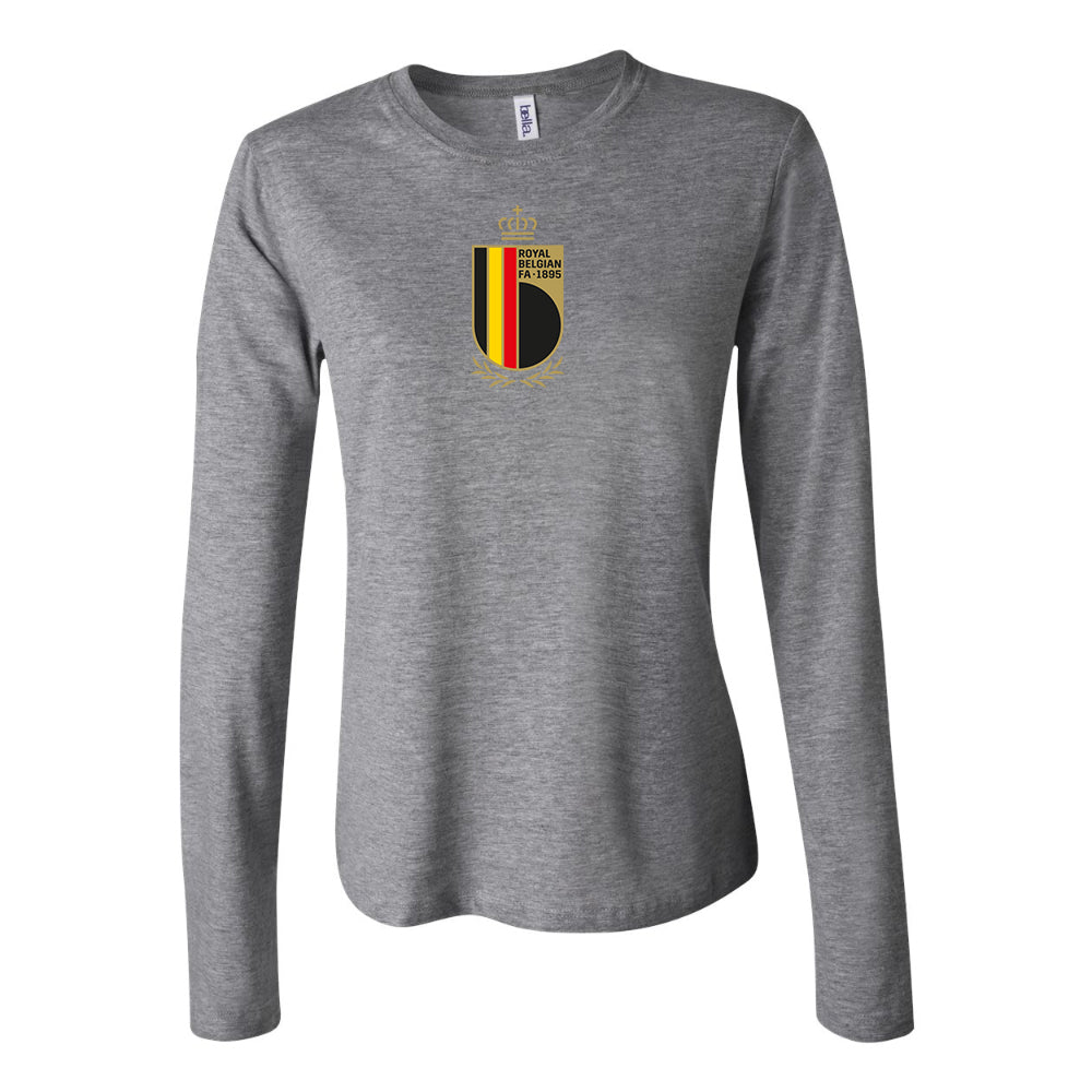 Women's Belgium National Soccer Team Long Sleeve T-Shirt