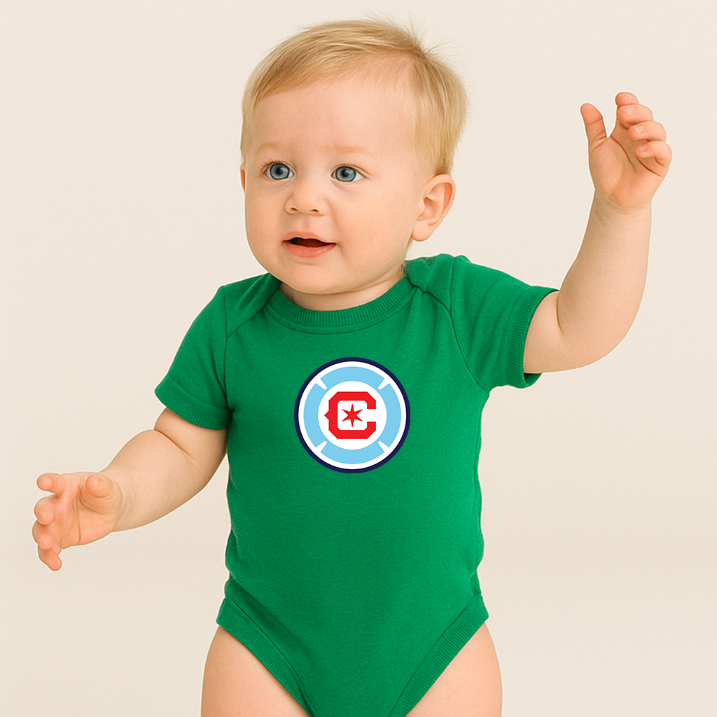 Chicago Fire Soccer Baby Romper Onesie